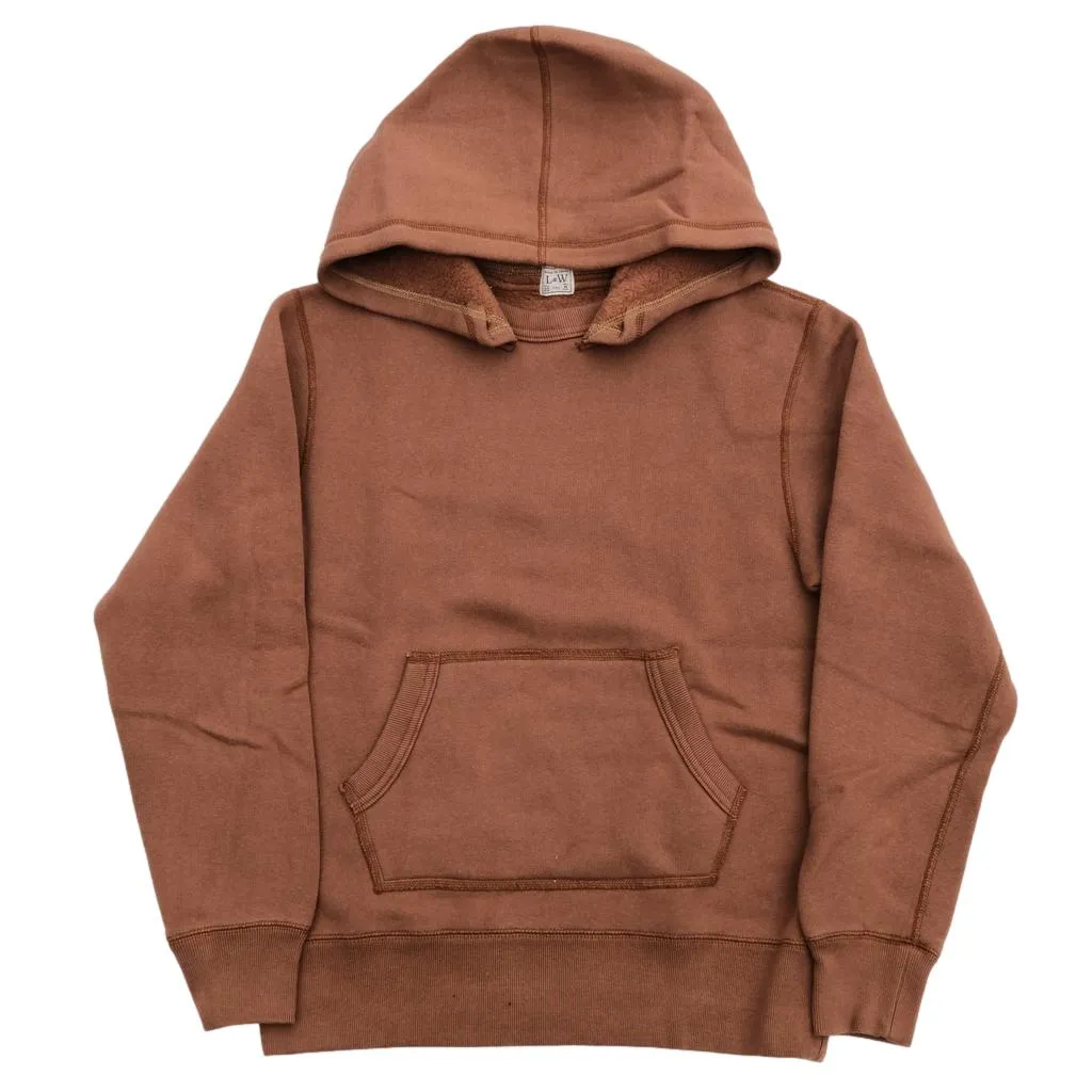Loop & Weft Super Fluffy Knit After Hood Sweatshirt (Brown) sold by Okayama Denim product image thumbnail 4
