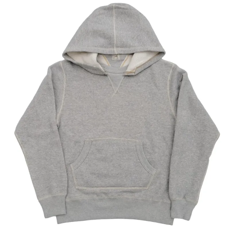 Loop & Weft Super Fluffy Knit Double-V After Hood Sweatshirt (Gray) made by Loop & Weft