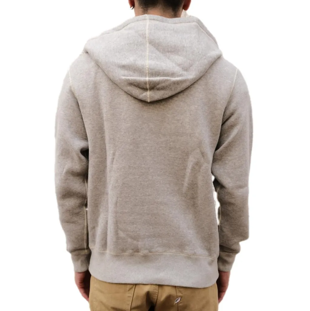Loop & Weft Super Fluffy Knit Double-V After Hood Sweatshirt (Gray) sold by Okayama Denim product image thumbnail 5