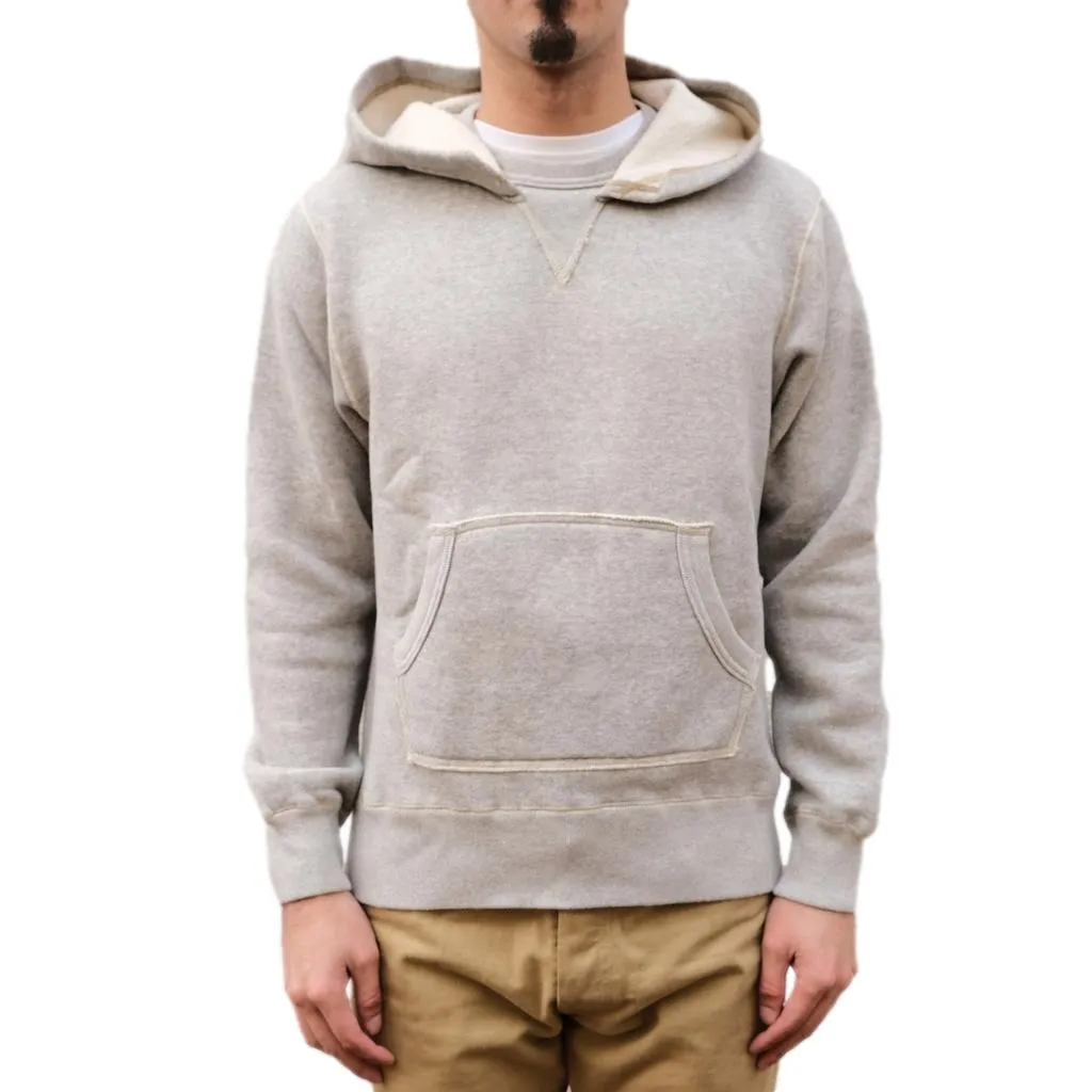 Loop & Weft Super Fluffy Knit Double-V After Hood Sweatshirt (Gray) sold by Okayama Denim product image thumbnail 3