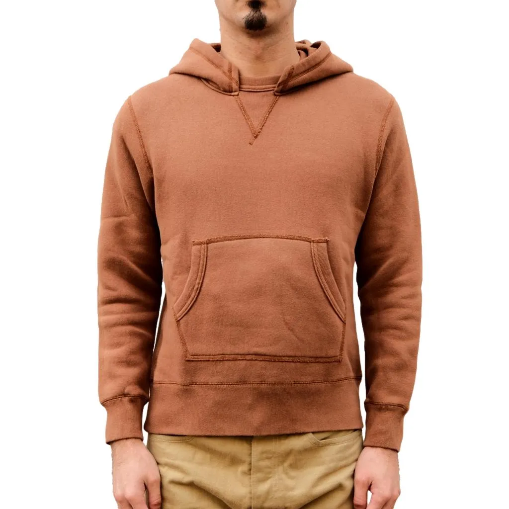 Loop & Weft Super Fluffy Knit Double-V After Hood Sweatshirt (Brown) sold by Okayama Denim product image thumbnail 3