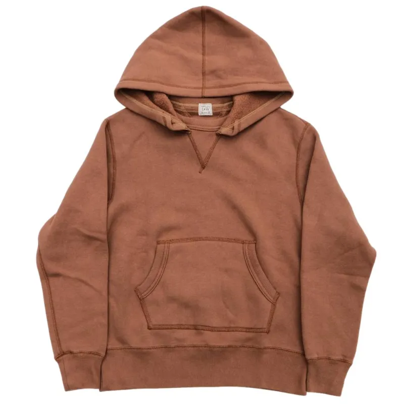 Loop & Weft Super Fluffy Knit Double-V After Hood Sweatshirt (Brown) made by Loop & Weft