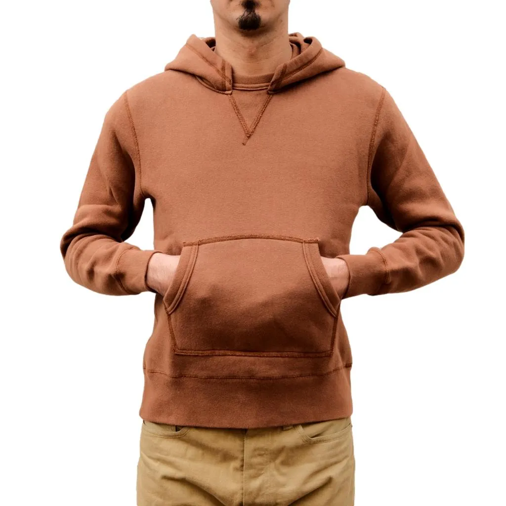 Loop & Weft Super Fluffy Knit Double-V After Hood Sweatshirt (Brown) sold by Okayama Denim product image thumbnail 4
