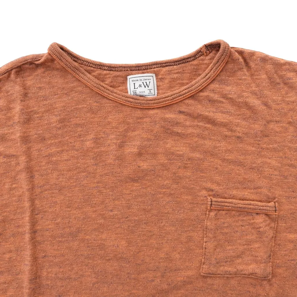 Loop & Weft Super Slub Pocket Tee (Orange) sold by Okayama Denim product image thumbnail 4
