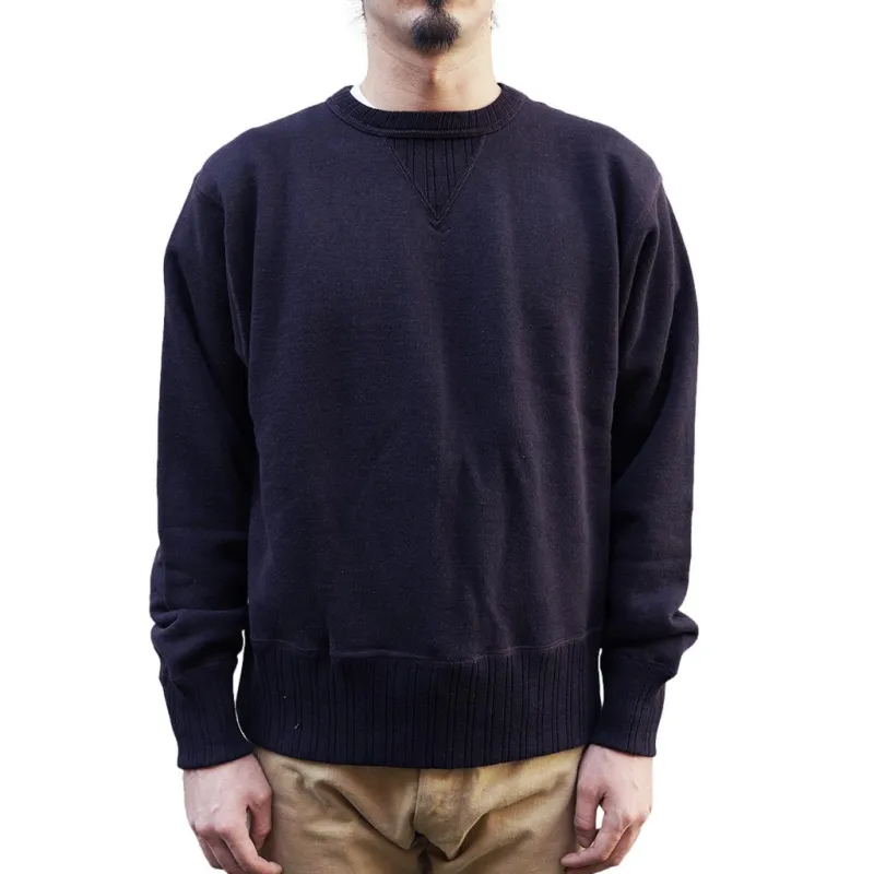 Fullcount Zimbabwean "Mother Cotton" Crewneck Sweatshirt (Navy) made by Full Count