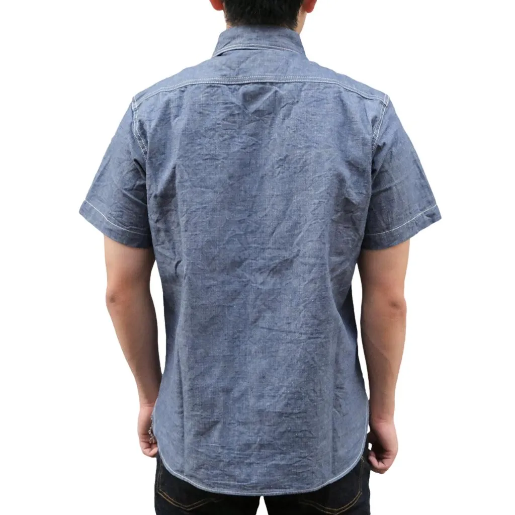 Studio D'Artisan Selvedge Chambray S/S Work Shirt sold by Okayama Denim product image thumbnail 2