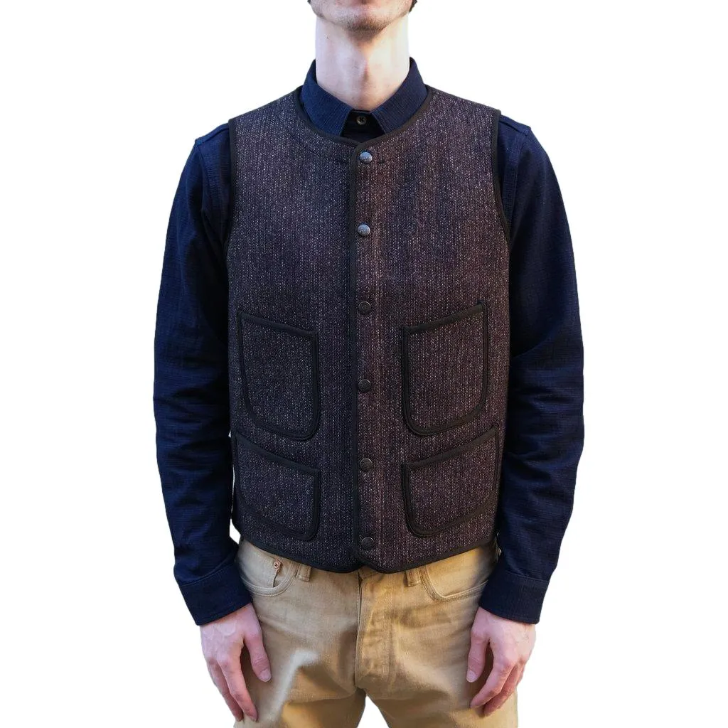 Brown's Beach Early Vest (Navy) sold by Okayama Denim product image thumbnail 3