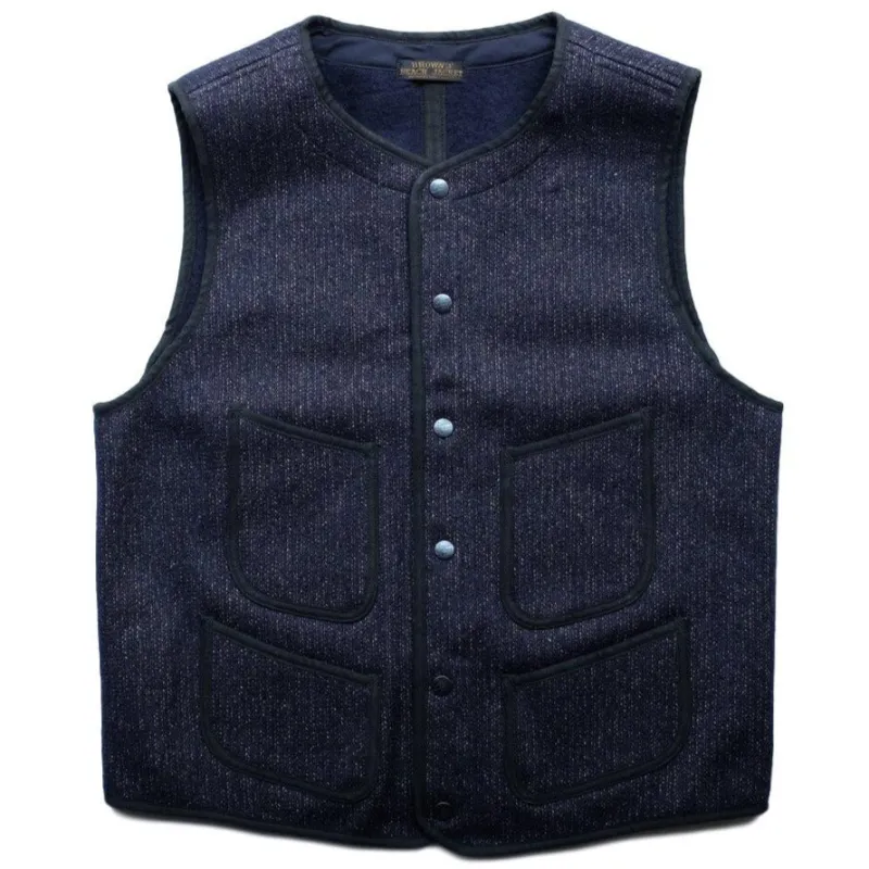 Brown's Beach Early Vest (Navy) made by BROWN'S BEACH