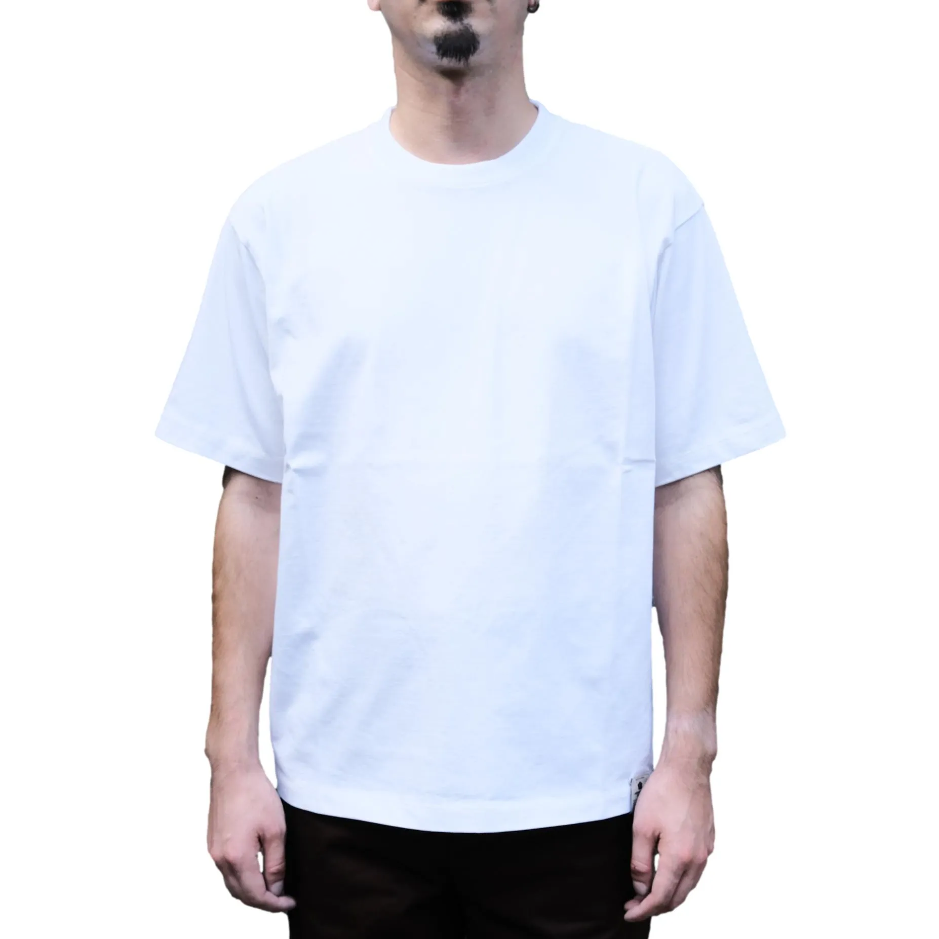 Momotaro Suvin Gold S/S Tee (White) sold by Okayama Denim