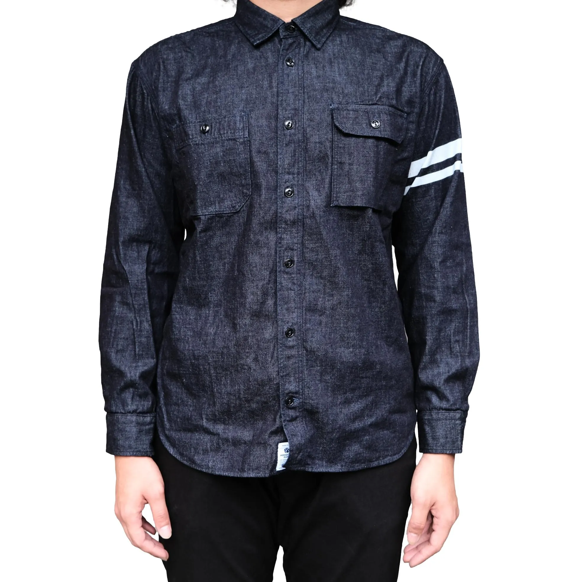 Momotaro 8oz. GTB Selvedge Denim Work Shirt sold by Okayama Denim