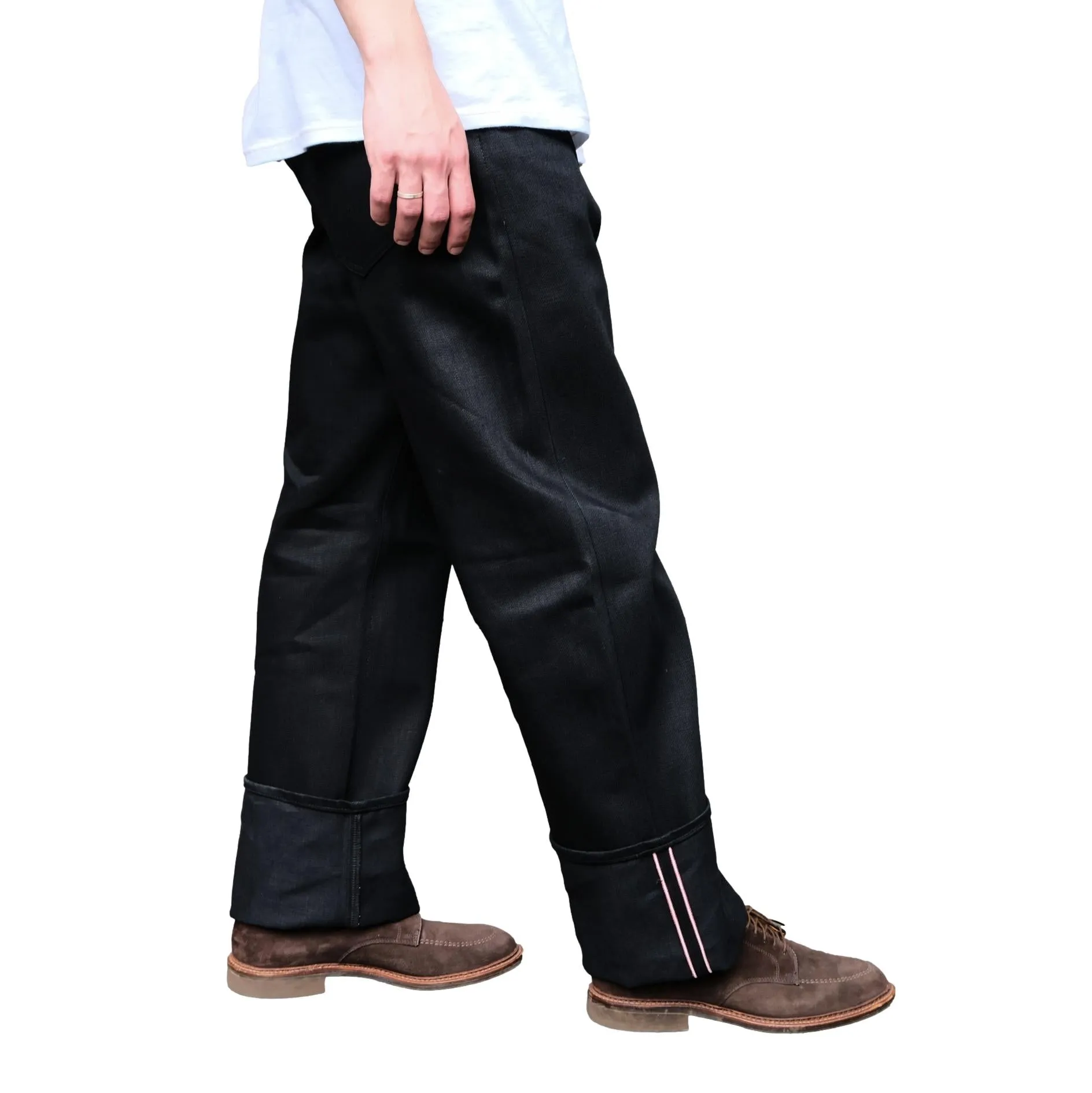 Momotaro "Standard" Black Selvedge Jeans (Wide Straight) sold by Okayama Denim product image thumbnail 4