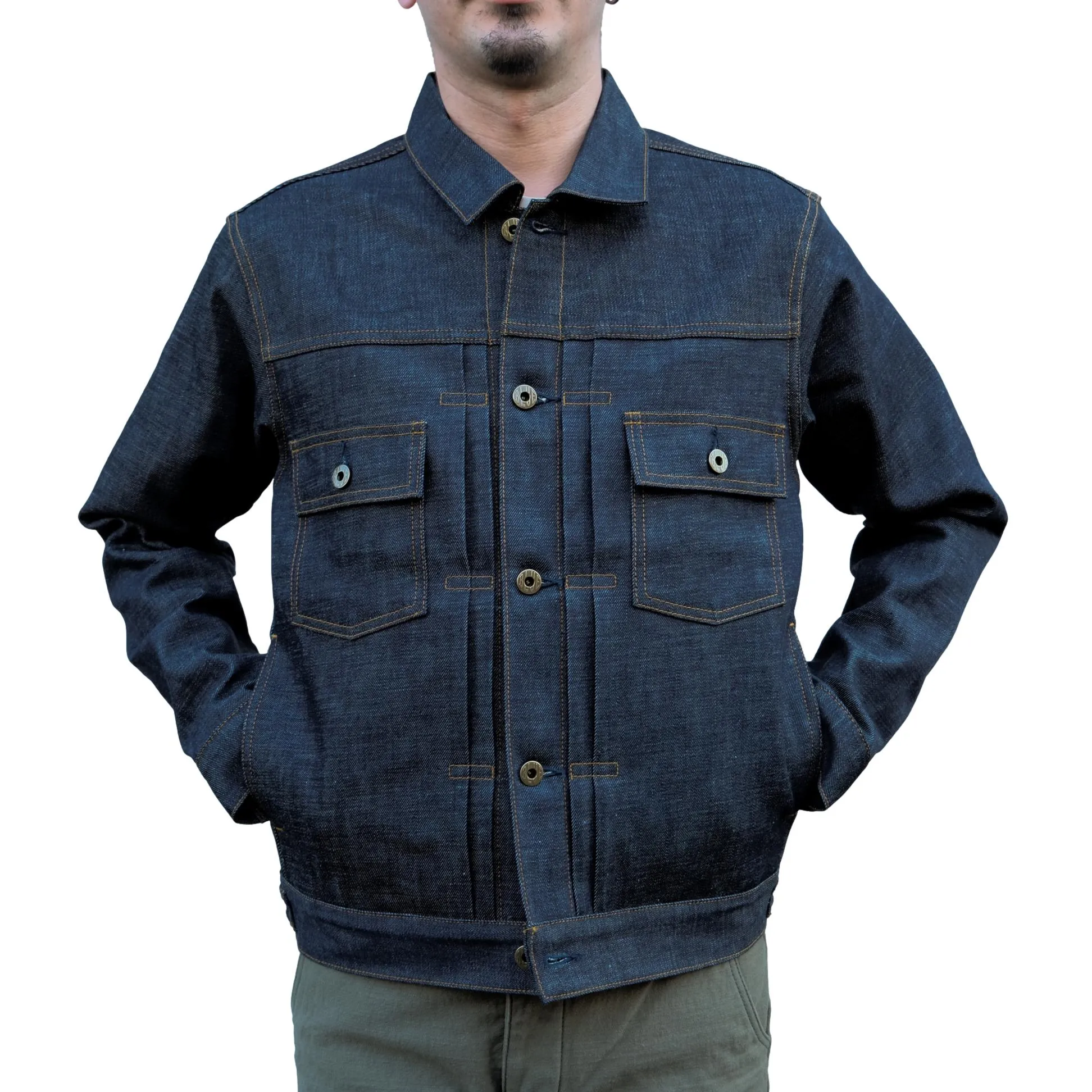 Japan Blue 12.5oz. Type 2 Selvedge Jacket sold by Okayama Denim