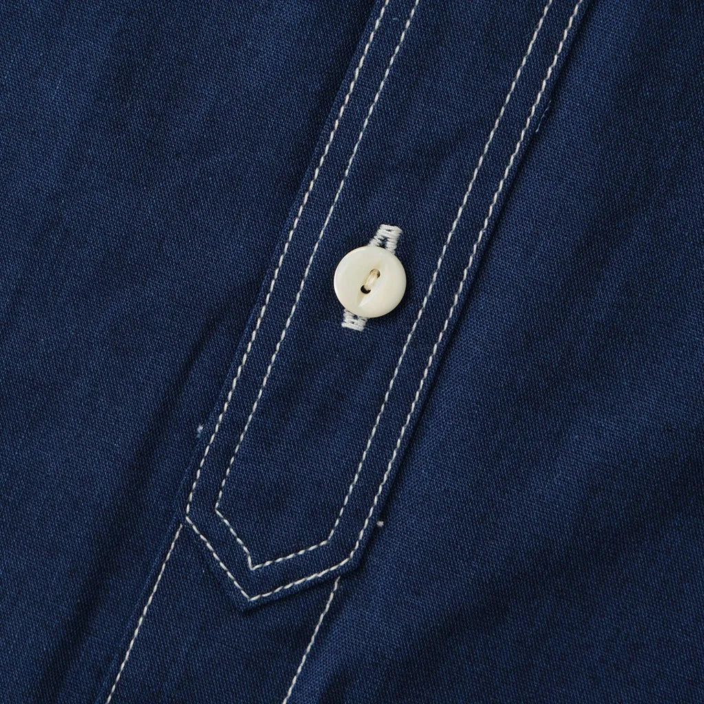 Big John Deep Indigo Selvedge Chambray Work Shirt sold by Okayama Denim product image thumbnail 5
