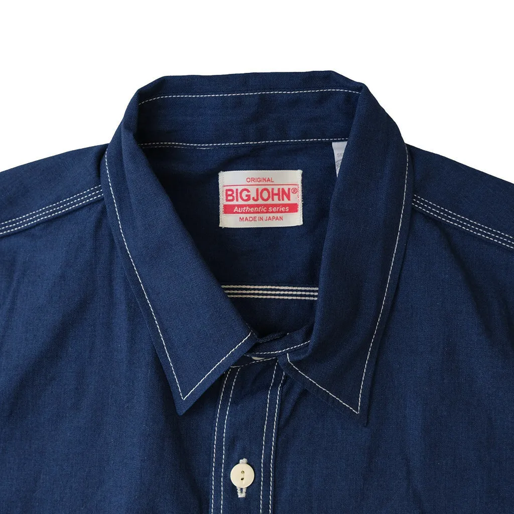 Big John Deep Indigo Selvedge Chambray Work Shirt sold by Okayama Denim product image thumbnail 3