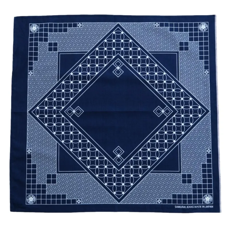 Samurai Jeans Indigo Selvedge Bandana made by Samurai Jeans