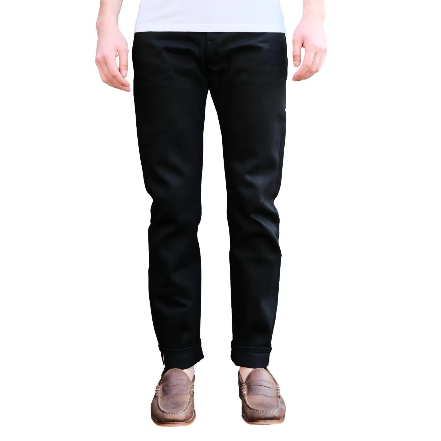 Momotaro "Standard" Black Selvedge Jeans (Slim Tapered) sold by Okayama Denim