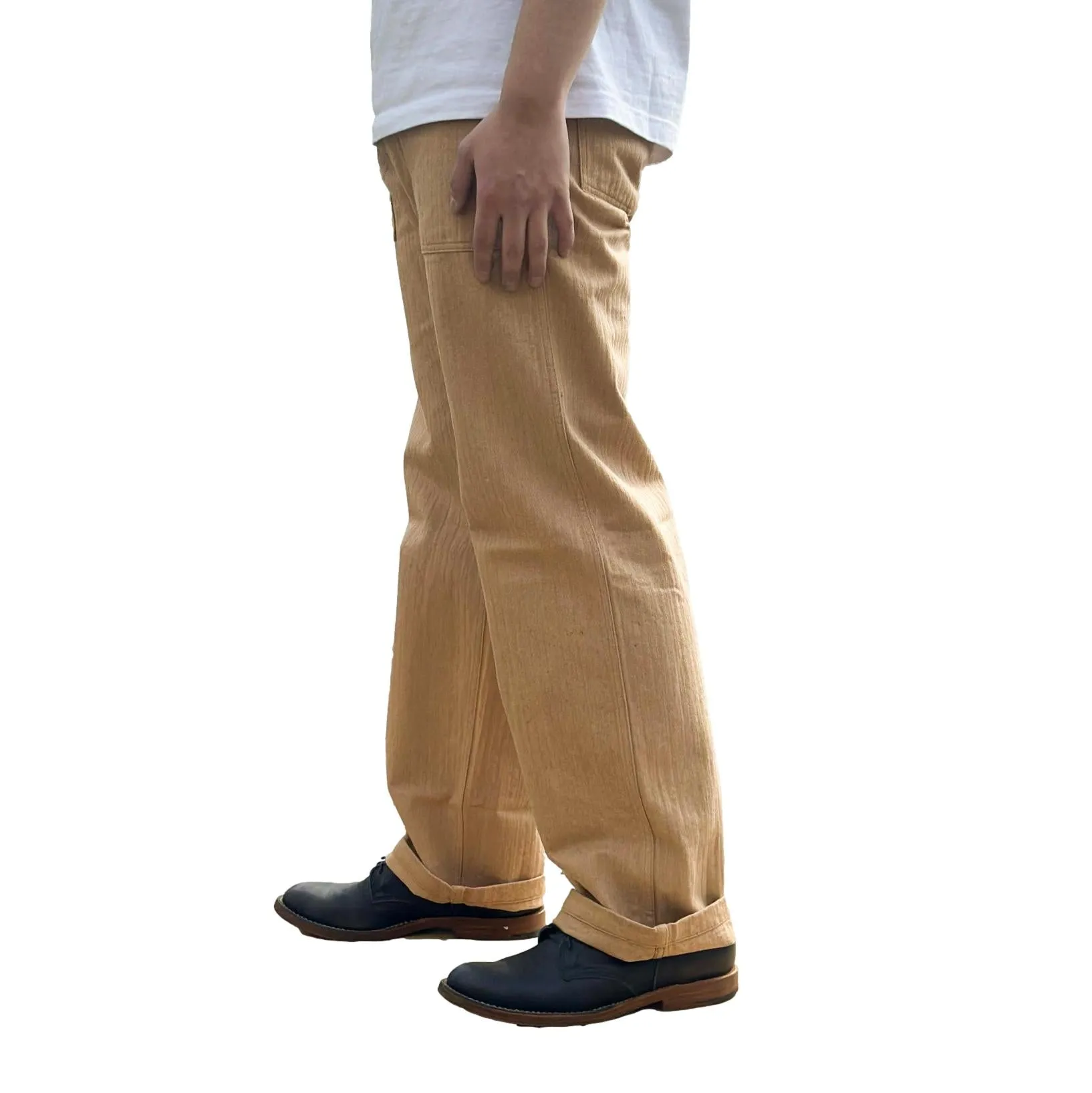 Studio D'Artisan "Fox Cotton" Herringbone Baker Pants sold by Okayama Denim product image thumbnail 2
