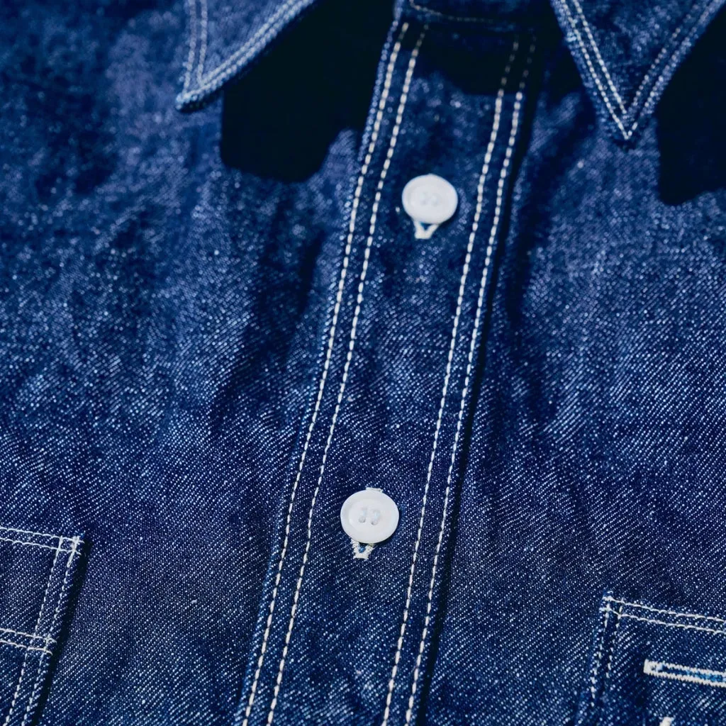 Samurai Jeans SJWS-SC02 10oz. Selvedge Denim Work Shirt sold by Okayama Denim product image thumbnail 5