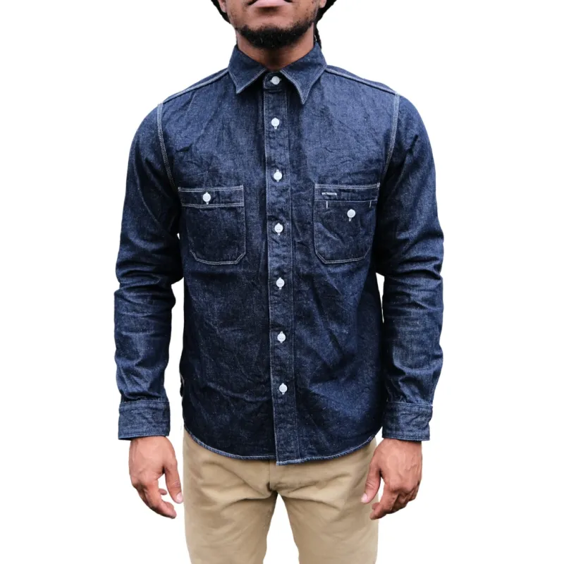 Samurai Jeans SJWS-SC02 10oz. Selvedge Denim Work Shirt made by Samurai Jeans