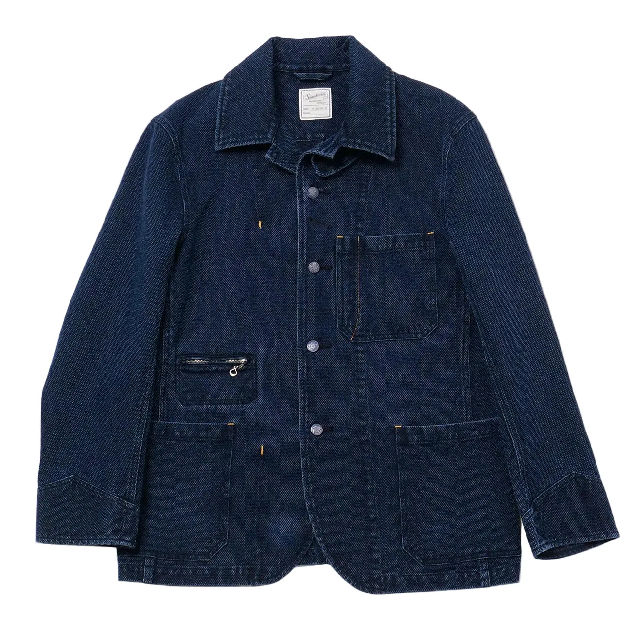 Soundman "Birmingham" Indigo Sashiko Ironworks Jacket sold by Okayama Denim product image thumbnail 4