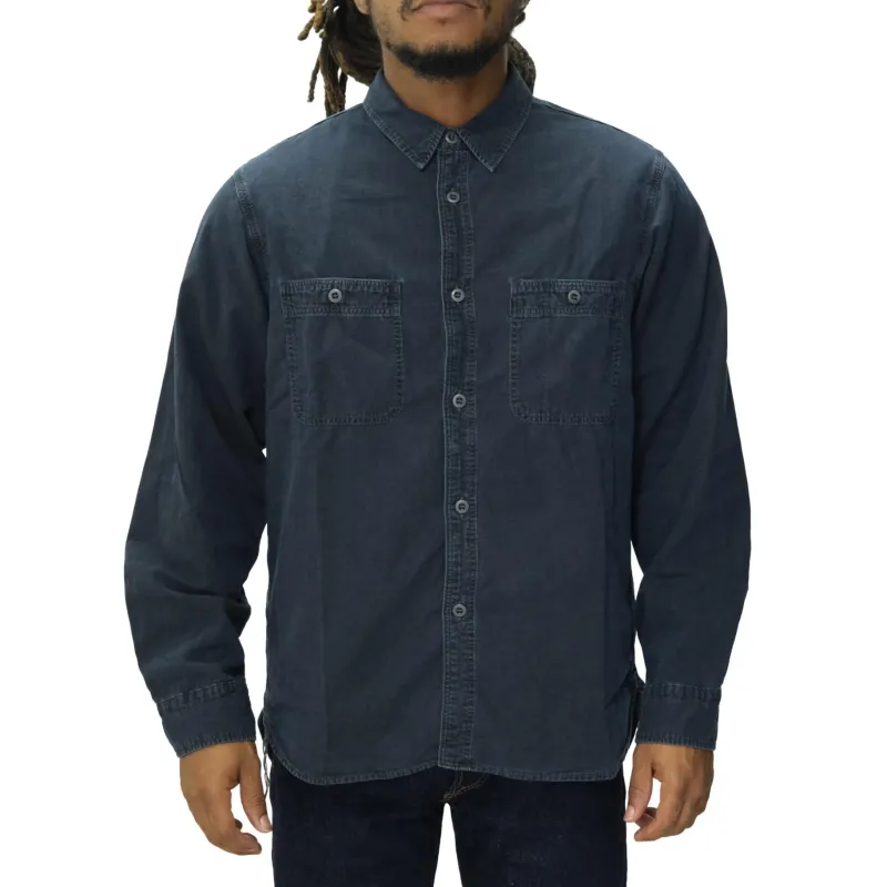 Omoto Denim Sumi Overdyed Indigo Selvedge Work Shirt made by OMOTO DENIM