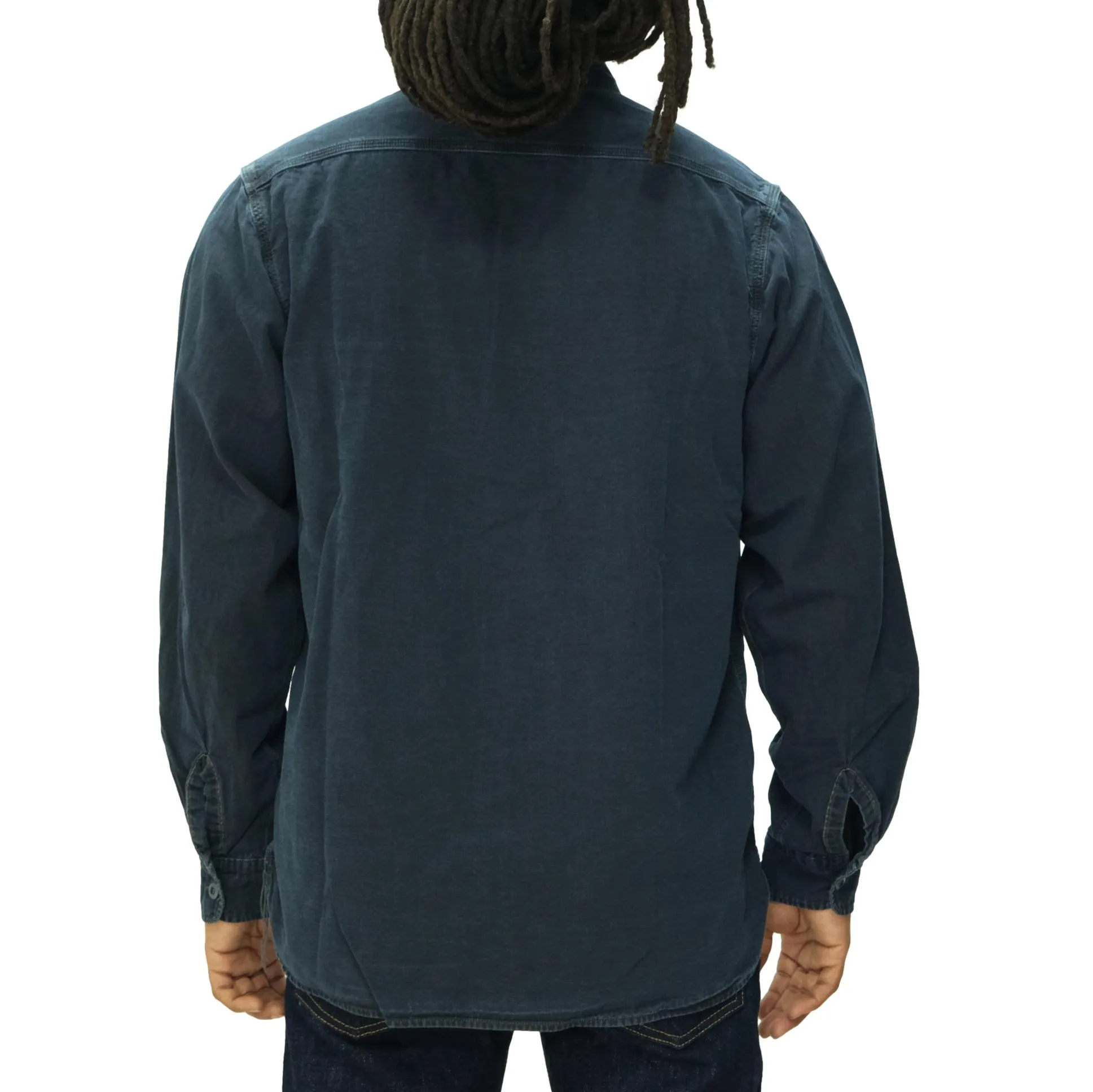 Omoto Denim Sumi Overdyed Indigo Selvedge Work Shirt sold by Okayama Denim product image thumbnail 2