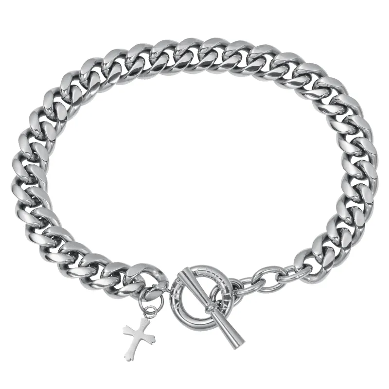 The Cross Pendant Bracelet - Silver sold by Ralph Christian