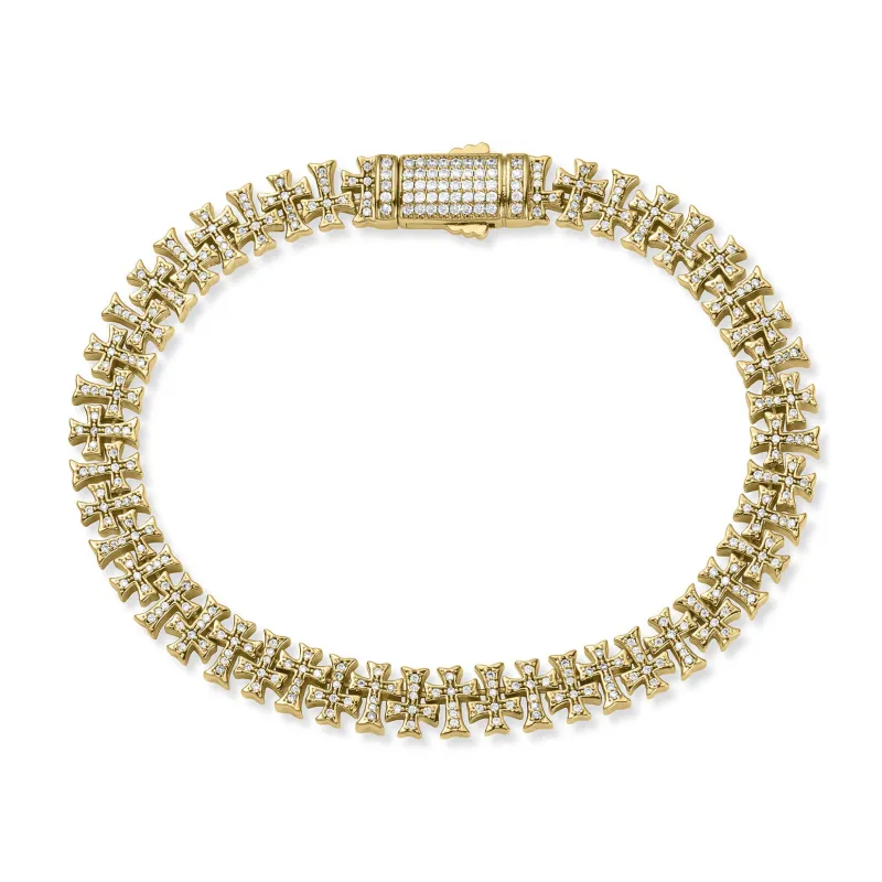 The Iced Creed Bracelet - Gold made by Ralph Christian