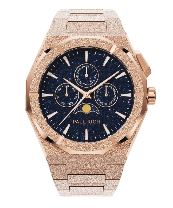 Moonphase Frosted Star Dust II Rose Gold sold by Paul Rich