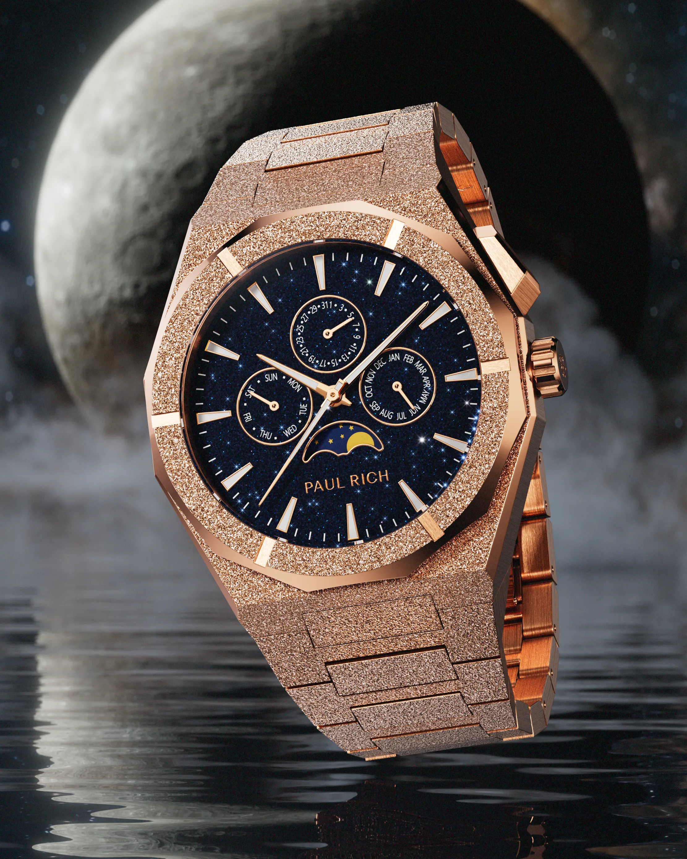 Moonphase Frosted Star Dust II Rose Gold sold by Paul Rich product image thumbnail 4