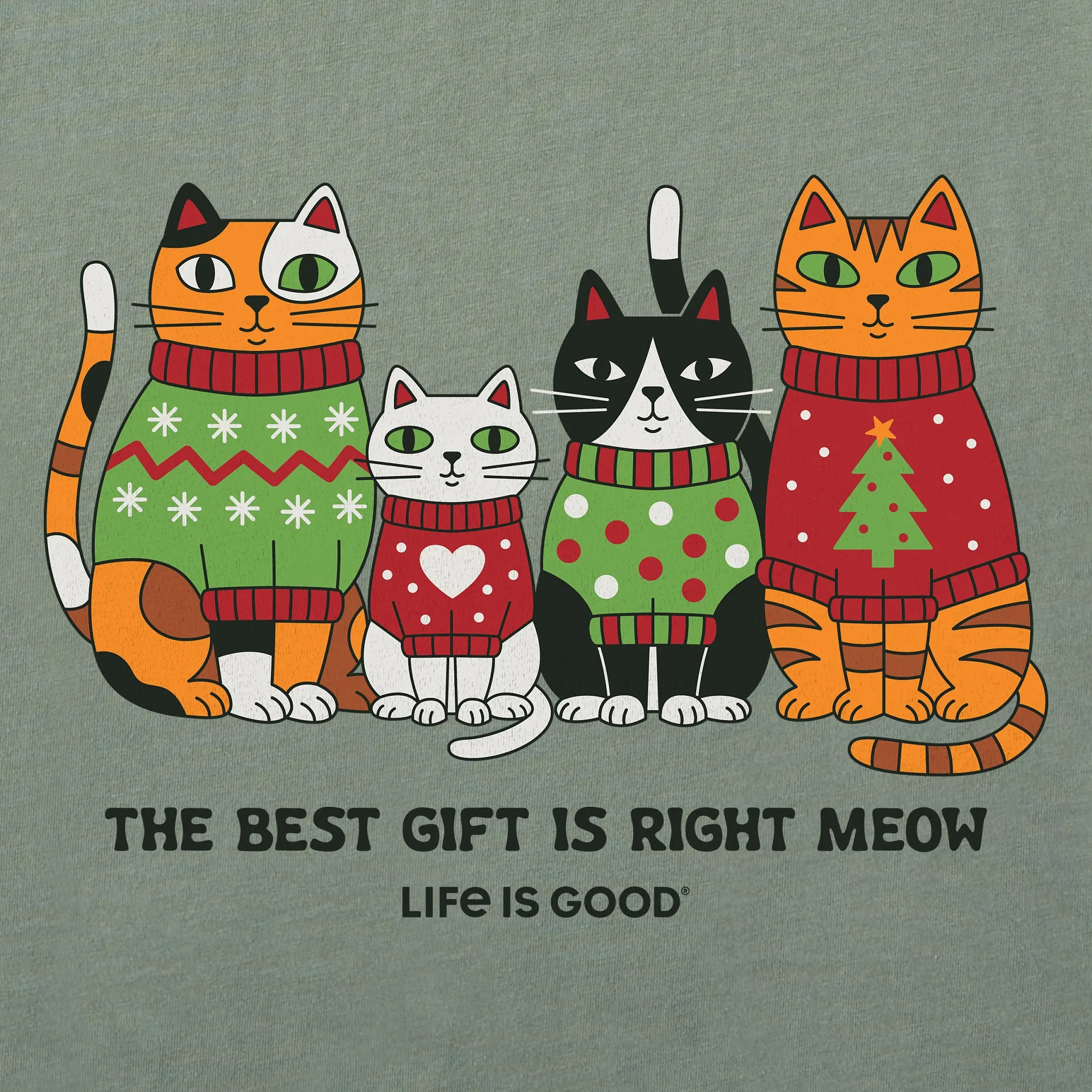 Women's The Best Gift is Right Meow Long Sleeve Crusher Tee sold by Life is Good product image thumbnail 2