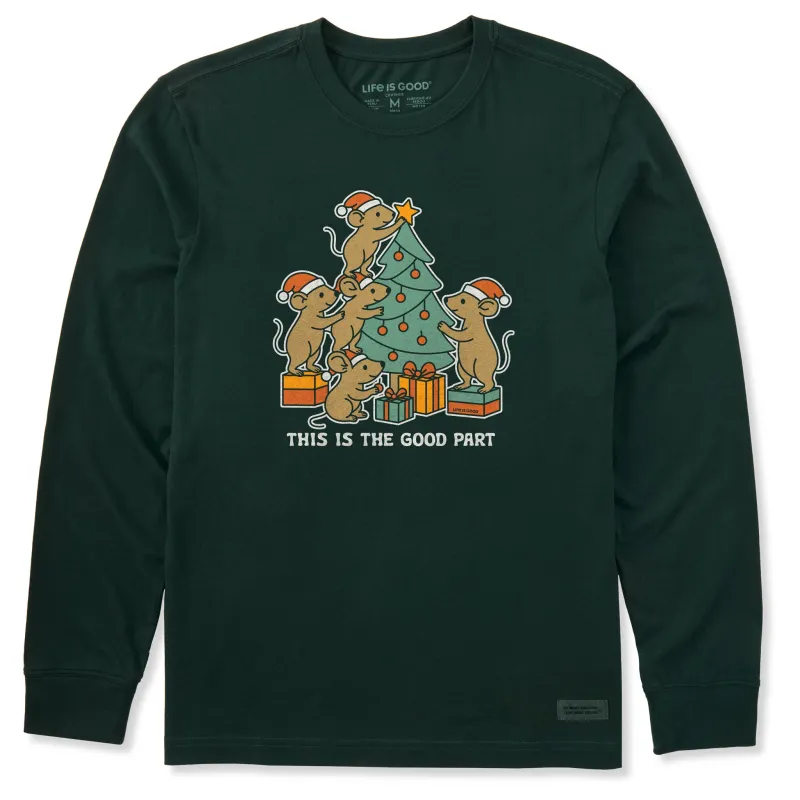 Men's This is the Good Part Mice Long Sleeve Crusher Tee sold by Life is Good