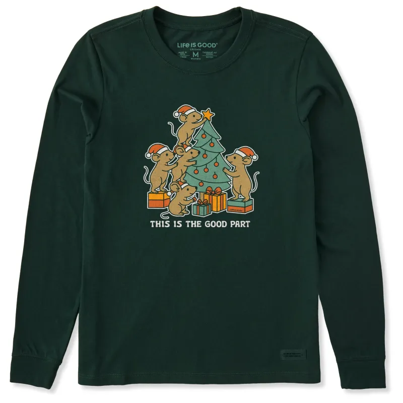 Women's This is the Good Part Mice Long Sleeve Crusher Tee sold by Life is Good