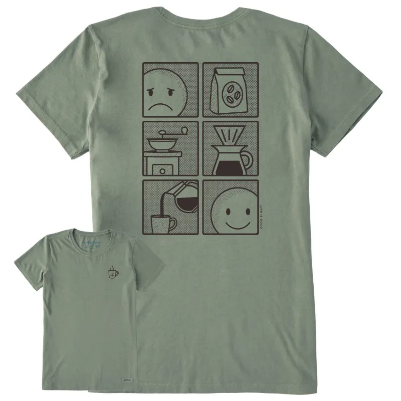 Women's Making Coffee Short Sleeve Crusher Tee sold by Life is Good