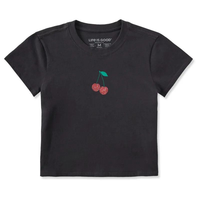 Women's Disco Cherries Crusher-LITE Shrunken Tee sold by Life is Good