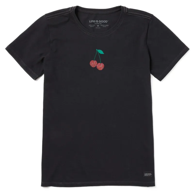Women's Disco Cherries Short Sleeve Tee sold by Life is Good