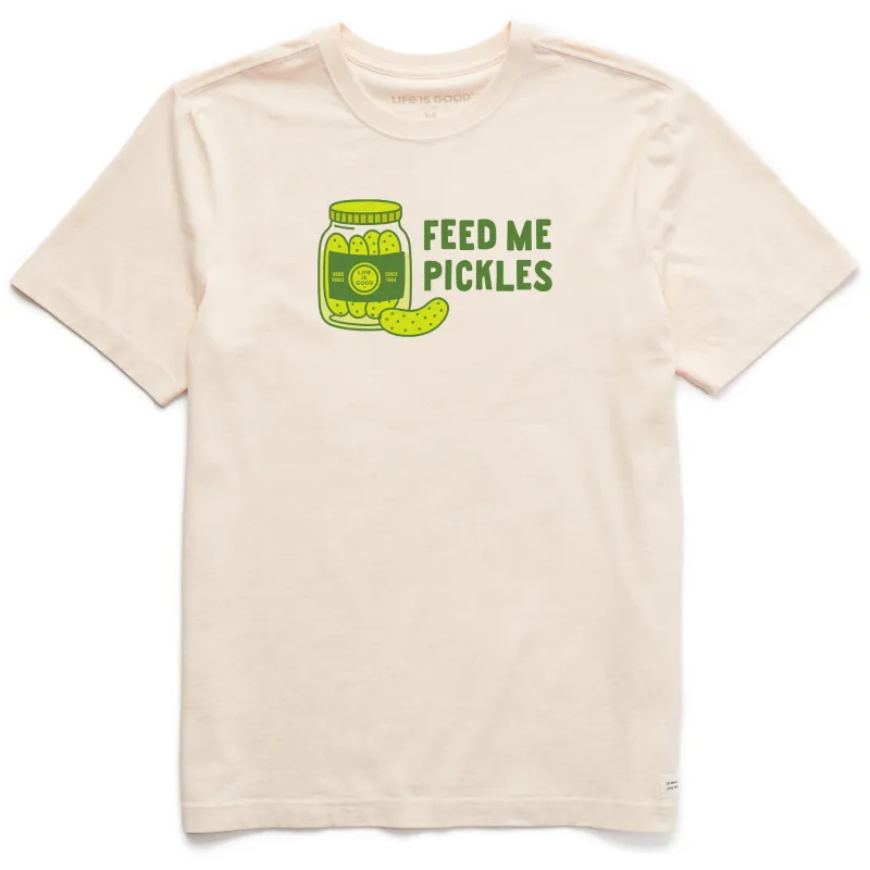 Men's Feed Me Pickles Short Sleeve Crusher Tee sold by Life is Good