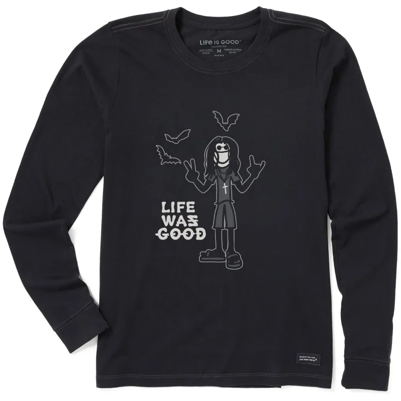 Women's Heavy Metal Life Was Good Long Sleeve Crusher Tee sold by Life is Good