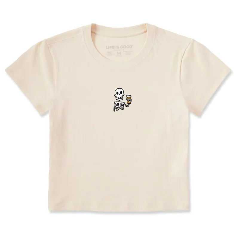 Women's Skeleton w Beer Crusher-LITE Shrunken Tee sold by Life is Good