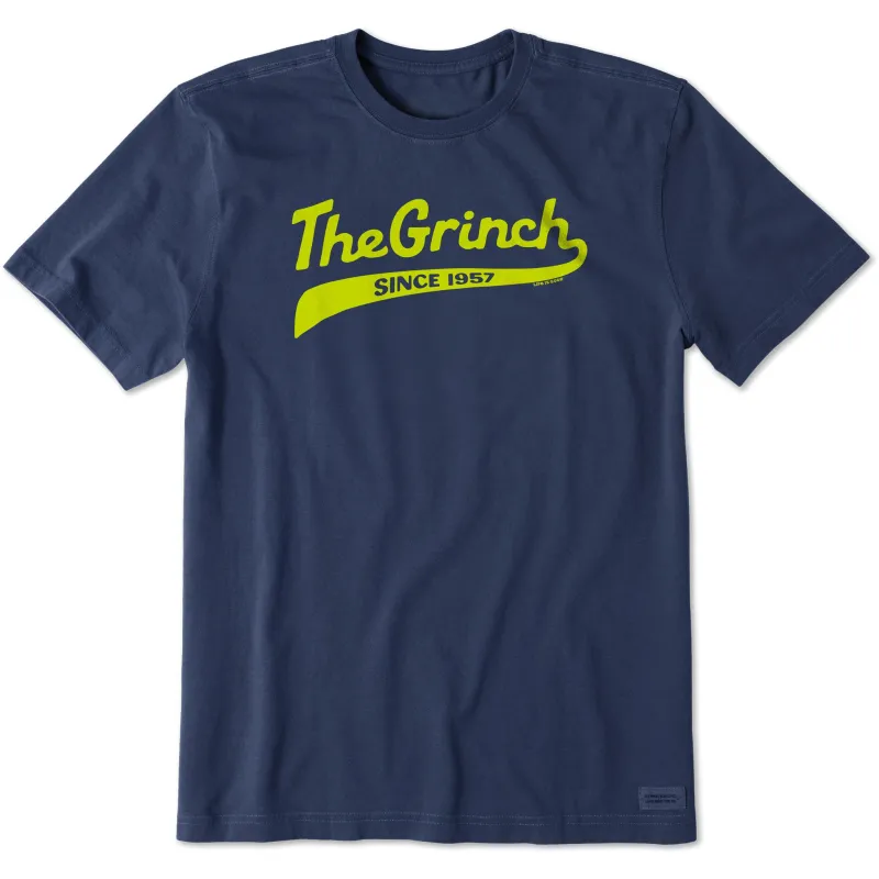 Men's The Grinch Ballyard Script Short Sleeve Crusher Tee sold by Life is Good