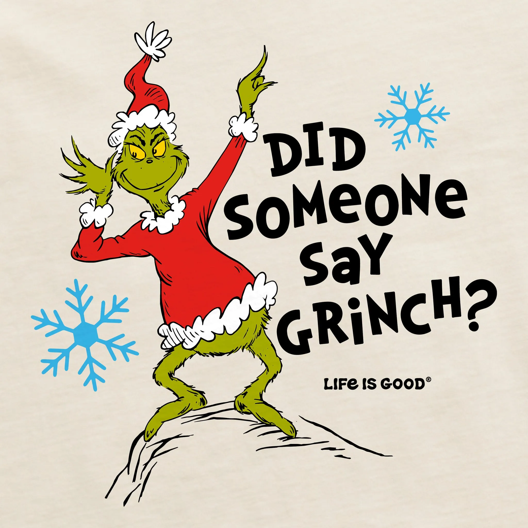 Women's Did Someone Say Grinch? Long Sleeve Crusher Tee sold by Life is Good product image thumbnail 2