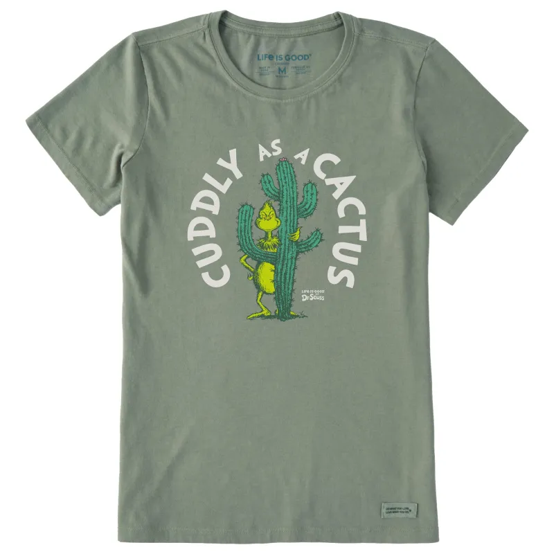 Women's Cuddly as a Cactus Grinch Short Sleeve Crusher Tee sold by Life is Good