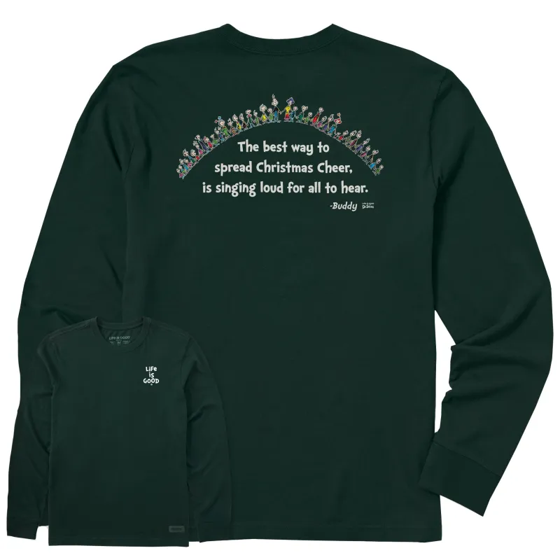 Men's Christmas Cheer Grinch Long Sleeve Crusher Tee sold by Life is Good