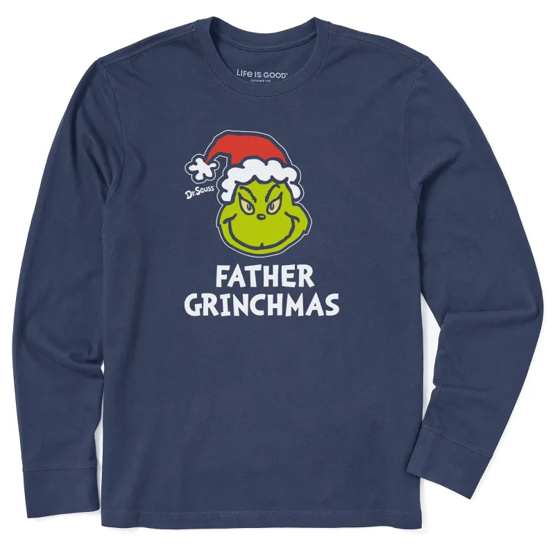 Men's Father Grinchmas Long Sleeve Crusher Tee sold by Life is Good