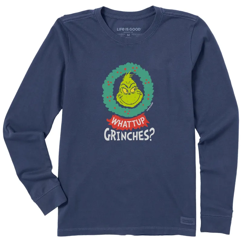 Women's Whattup Grinches Long Sleeve Crusher Tee made by Life is Good