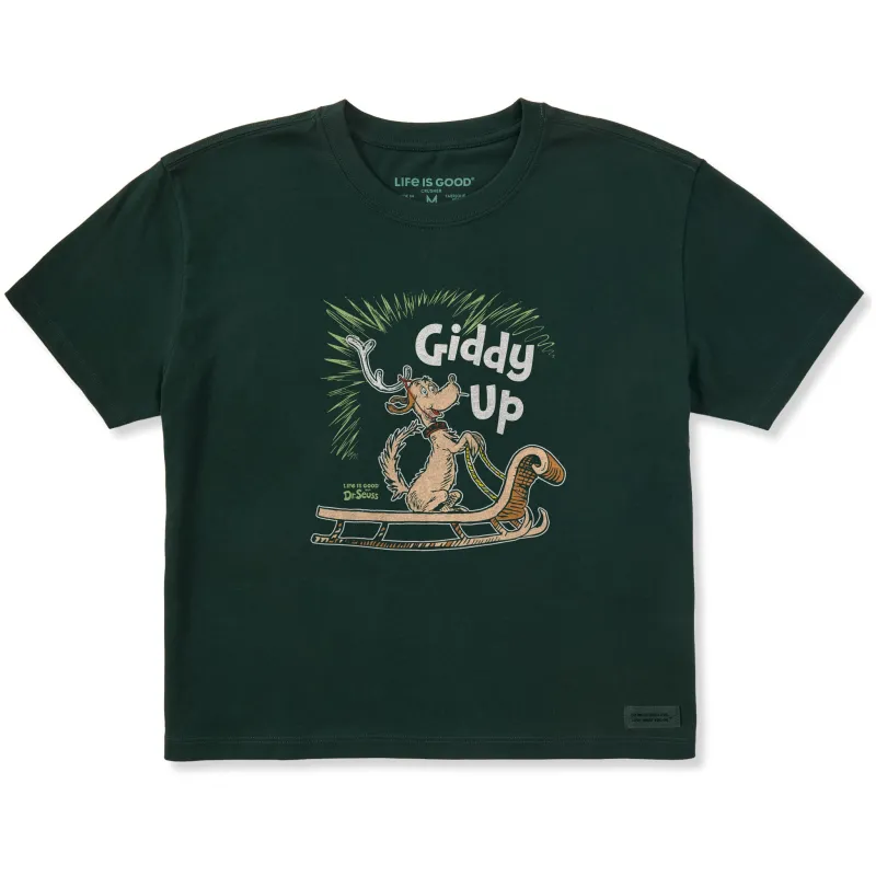 Women's Giddy Up Max Short Sleeve Crusher Boxy Tee sold by Life is Good