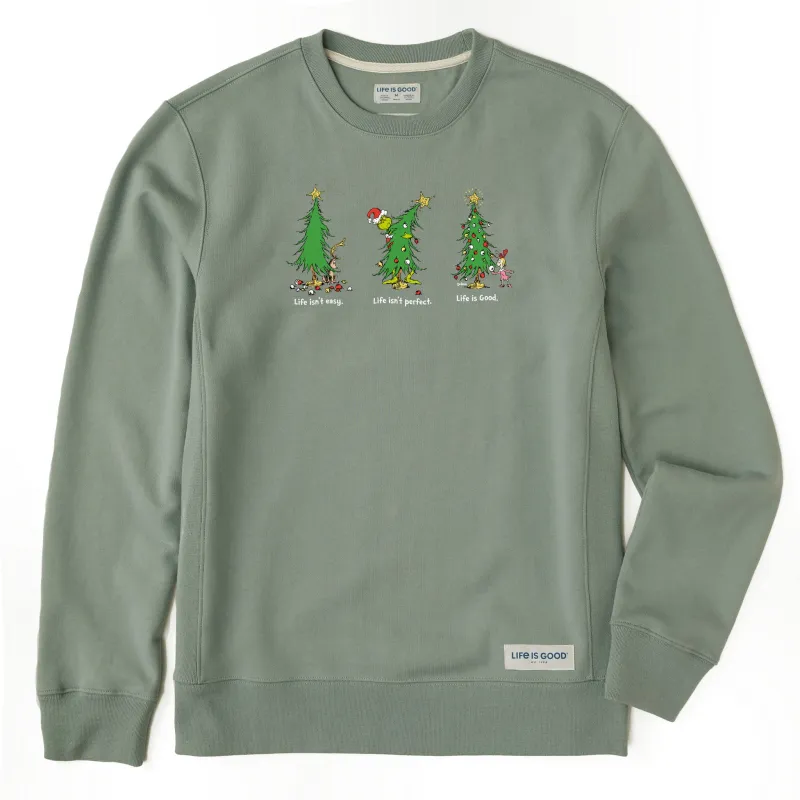Men's Life Isn't Easy Grinch Simply True Fleece Crew sold by Life is Good