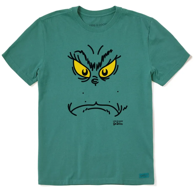 Men's Grinchy Face Short Sleeve Crusher Tee sold by Life is Good