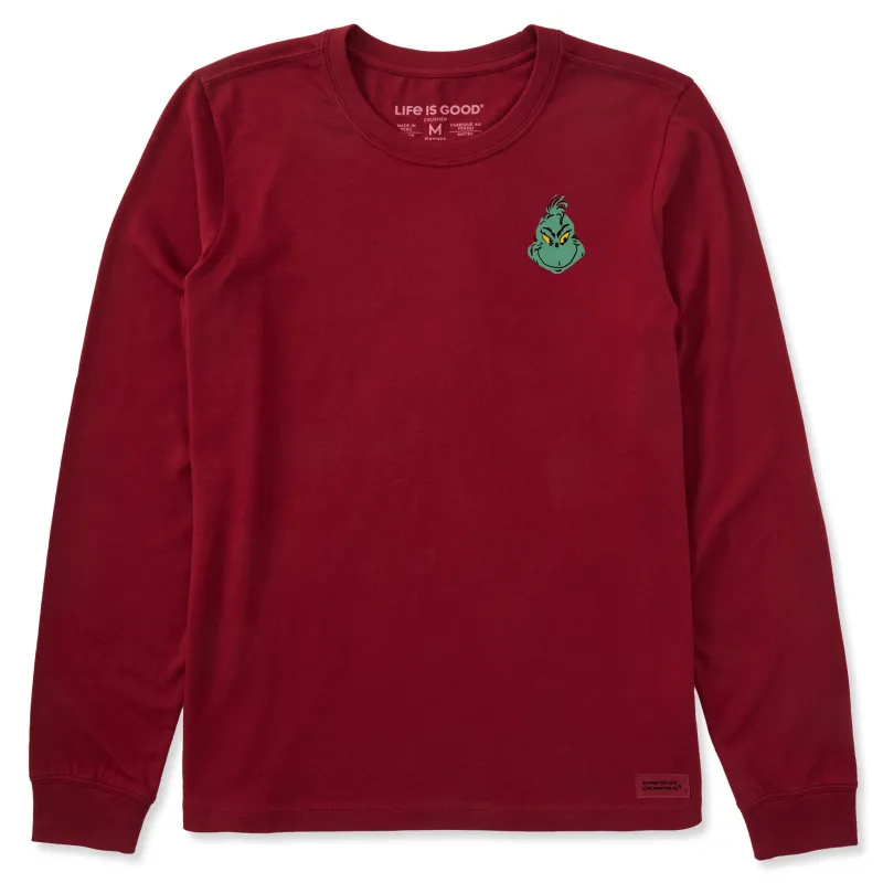 Women's Grinch Mini Face Long Sleeve Crusher Tee sold by Life is Good