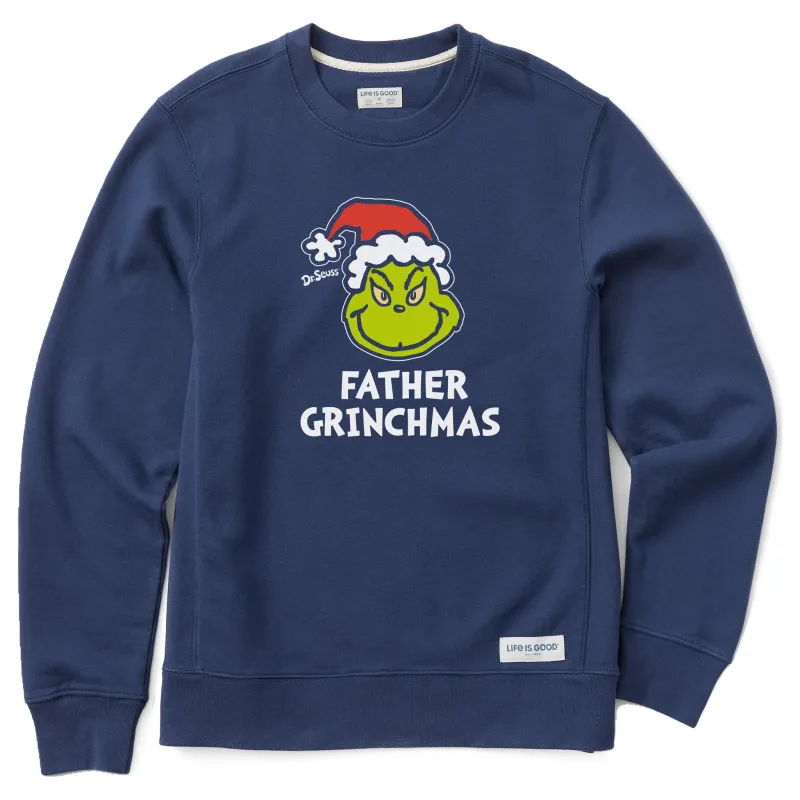 Men's Father Grinchmas Simply True Fleece Crew sold by Life is Good